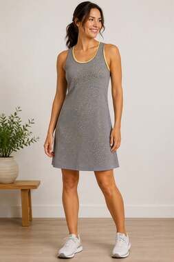 Title Nine Nimblene Eyelet Illusion Sleeveless Active Dress Size L